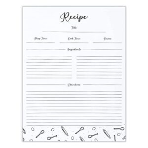 OUTSHINE Premium Recipe Paper for 8.5" x 11" Recipe Binders, Farmhouse Design (50 Sheets) | Full Size Recipe Refill Pages for Binder | Recipe Card Sheets | No-Smear Matte Paper