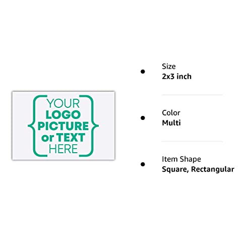 Custom Fridge Magnet 2x3 Inch or 2.5x2.5 Inch Personalized with Photo, Logo and Text Travel Gift Souvenir Photo Magnet (1)