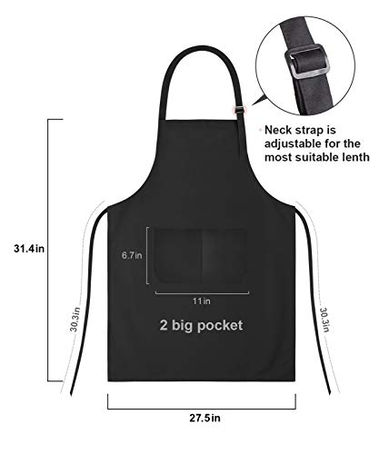 Moanlor Art Funny Aprons for Grandma Women-Grandma's Kitchen Adjustable Apron with Pockets for Cooking,Birthday,Mother's Day,Christmas Gifts for Grandma Mom