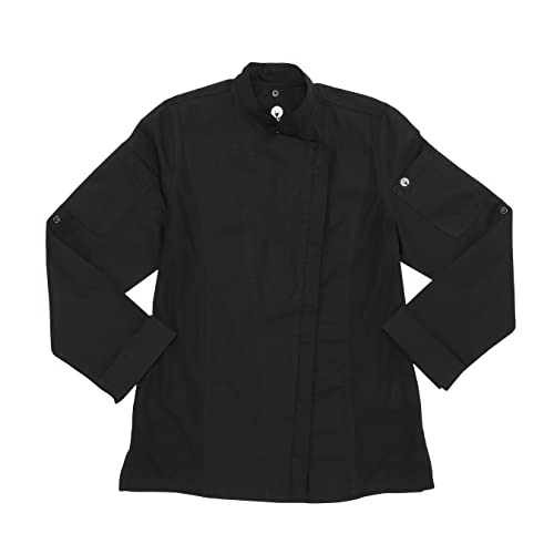 Chef Works Women's Hartford Chef Coat, Black, Medium