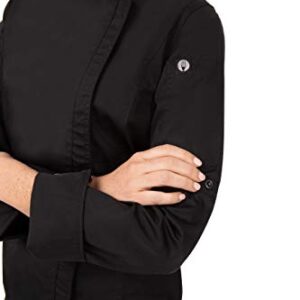 Chef Works Women's Hartford Chef Coat, Black, Medium