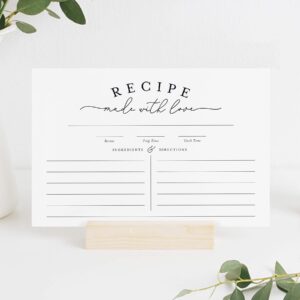 Bliss Collections Recipe Cards, Classic, Double-Sided Cards for Family Recipes, Wedding Showers, Bridal Showers, Baby Showers and Housewarming Gifts, 4"x6" (50 Cards)