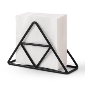 lonffery napkin holder for table - black triangular napkin holder kitchen decor, farmhouse steel napkin dispenser