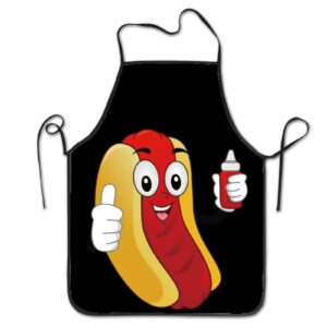 yishow novelty funny hotdog ketchup unisex kitchen chef apron - chef apron for cooking,baking,crafting,gardening and bbq