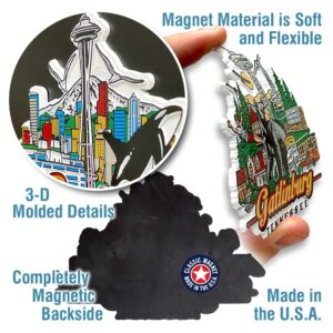 San Diego City Magnet by Classic Magnets, Collectible Souvenirs Made in The USA, 4.3" x 3.3"