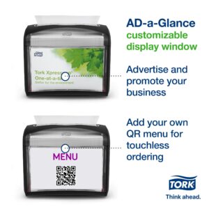 Tork Xpressnap Tabletop Napkin Dispenser Black N4, Signature line, 1 Piece, 6.7 x 5.6 x 7.9 in, 6232100