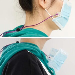 Impressive Smile 5 Pieces Adjustable Flexible Bib Holder Clips for Napkin, 5 Colors