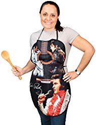 midsouth products elvis presley apron in shape of guitar