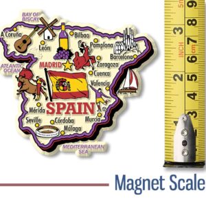 Spain Jumbo Country Map Magnet by Classic Magnets, Collectible Souvenirs Made in The USA