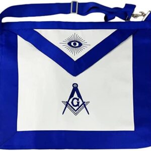 Masonic Blue Lodge Master Mason Apron with embroidery, 14x16 inch