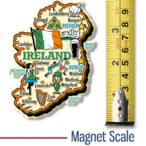 Ireland Jumbo Country Map Magnet by Classic Magnets, Collectible Souvenirs Made in The USA