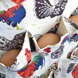 Egg Apron, Egg Collecting Apron with 12 Pockets, Chicken Egg Apron, Egg Gathering Apron for Fresh Eggs Women Aprons