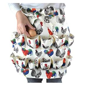 Egg Apron, Egg Collecting Apron with 12 Pockets, Chicken Egg Apron, Egg Gathering Apron for Fresh Eggs Women Aprons