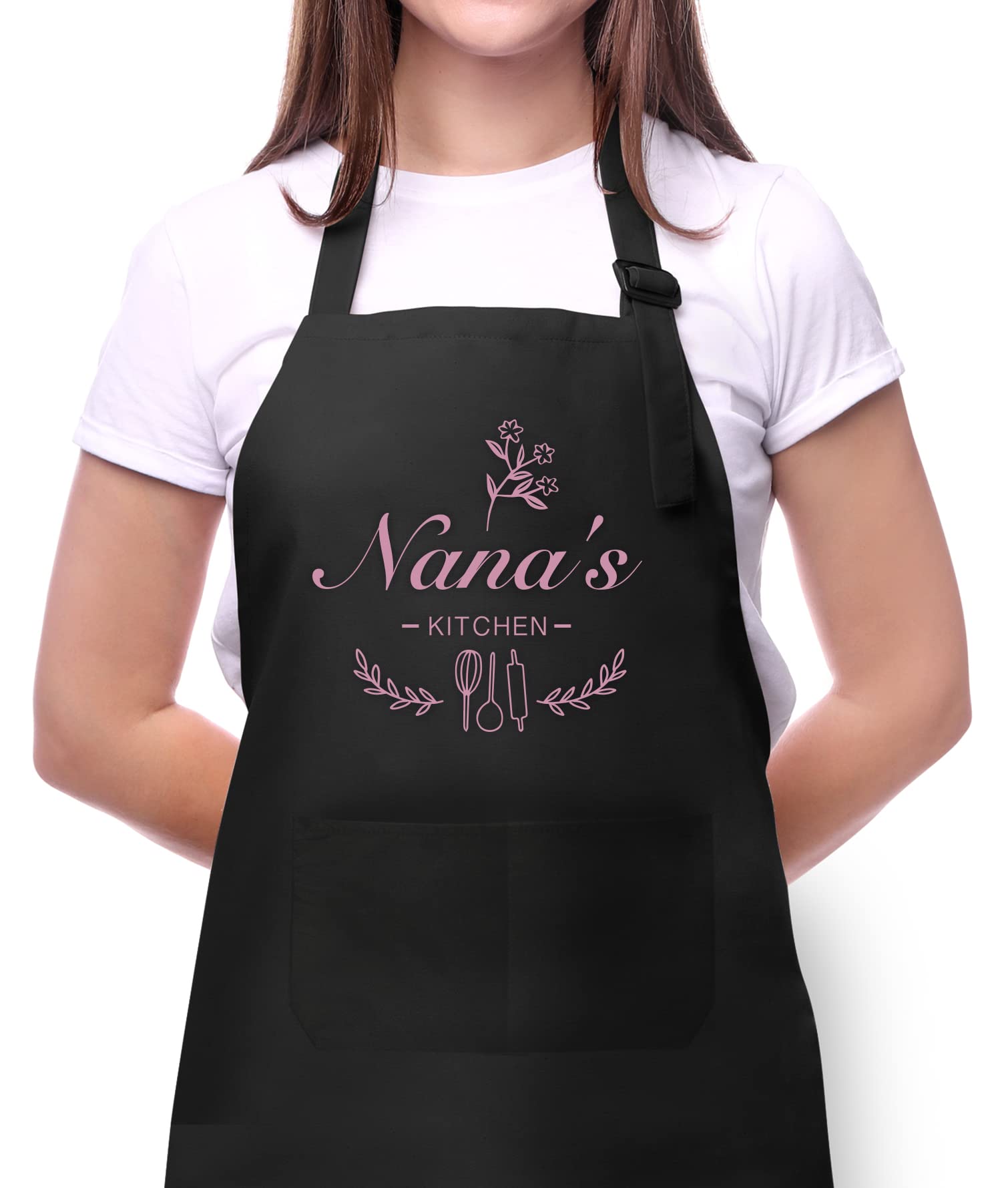 Nana Gifts Nana's Kitchen Aprons for Grandma Women,Cute Birthday Mother's Day Christmas Apron Gifts for Nana Grandma Mom,Adjustable baking Cooking Chef Apron with 2 Pockets,Cooking gifts for women