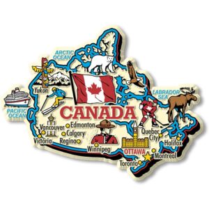 canada jumbo country map magnet by classic magnets, collectible souvenirs made in the usa