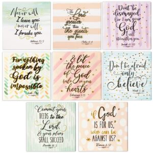 pipilo press 8 pack inspirational bible verse magnets for fridge, christian office decor, scripture gifts (2.5 in)