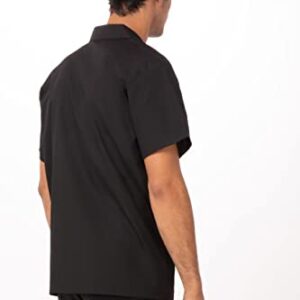 Chef Works Men's Utility Cook Shirt, Black, Large