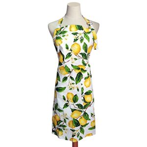 FirstKitchen Lemon Apron, Aprons for Women with Pockets, Kitchen Apron Adjustable, Cute Chef Apron for Cooking, Baking, Summer, Outdoor, Garden for Mothers Day, Wedding Gift, 30x25