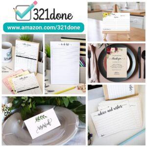 321Done Request a Recipe Card (Set of 50) 3.5x2 White, Modern Script - Little Share a Recipe Insert Card for Bridal Shower Game, Keepsake, Heavy Cardstock, Matching Recipe Cards - Made in USA