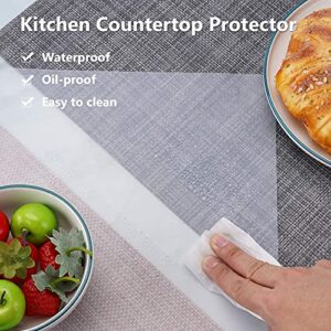 Gartful 2Pcs Extra Large Silicone Mats for Countertop, 28" by 20" Multipurpose Mat, Counter Table Protector, Desk Saver Pad, Placemat Nonstick Nonskid Heat-Resistant Pad, Translucent