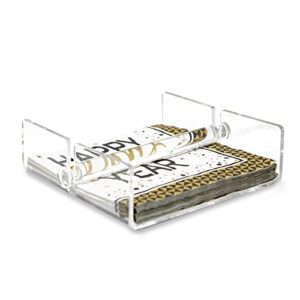 worhe napkin holder for table clear acrylic napkin dispenser for bathroom kitchen acrylic paper hand towels storage tray for paper napkins cocktail napkin holder for dinning home bar decor (ygc004)
