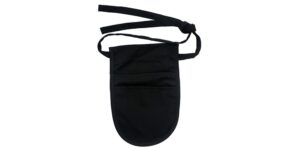 fame fabrics fame server pouch money apron for servers and waitress, serving apron with belt, black , one size