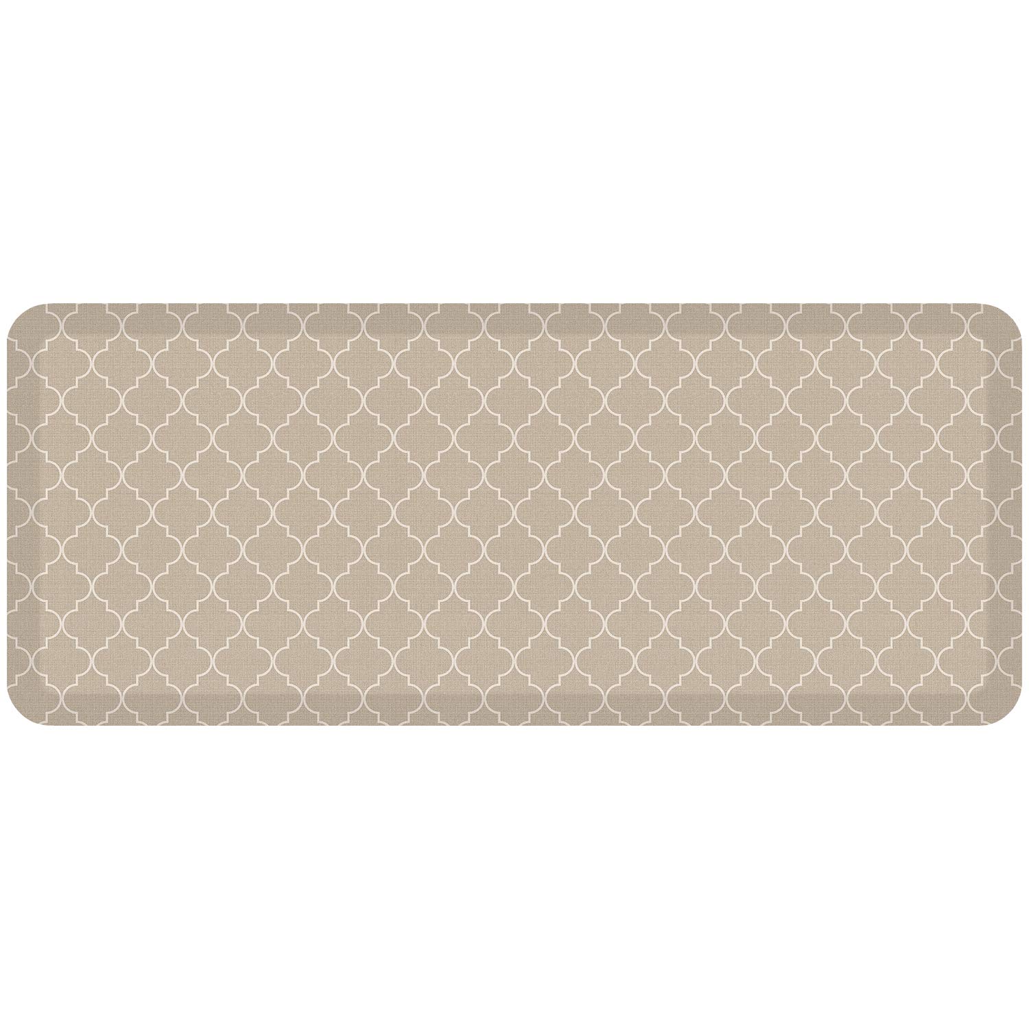 NewLife by GelPro Anti-Fatigue Designer Comfort Kitchen Floor Mat, 20x48" , Trellis Khaki Stain Resistant Surface with 3/4” Thick Ergo-foam Core for Health and Wellness