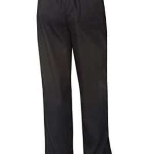 Chef Works Men's Essential Baggy Zip-Fly Chef Pants, Black, Large