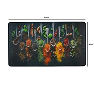 UpNUpCo Artistic Beautiful Anti Fatigue Kitchen Floor Mat - Unique Floor Mats - Pain Relief Padded Kitchen Mats - Floor Mats For In Front Of Sink - Memory Foam 30" X 17.5" X 10mm Cushion Spicy