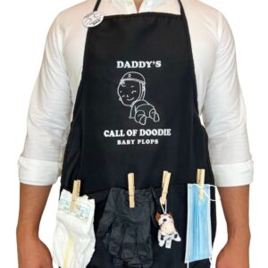 MUNIFICENCE FUNNY GAG GIFT FOR FUTURE DADS, APRON DADDY TO BE GAG GIFT, PERFECT BABY SHOWER GAMES, FUNNY ACTIVITY, GENDER REVEAL.