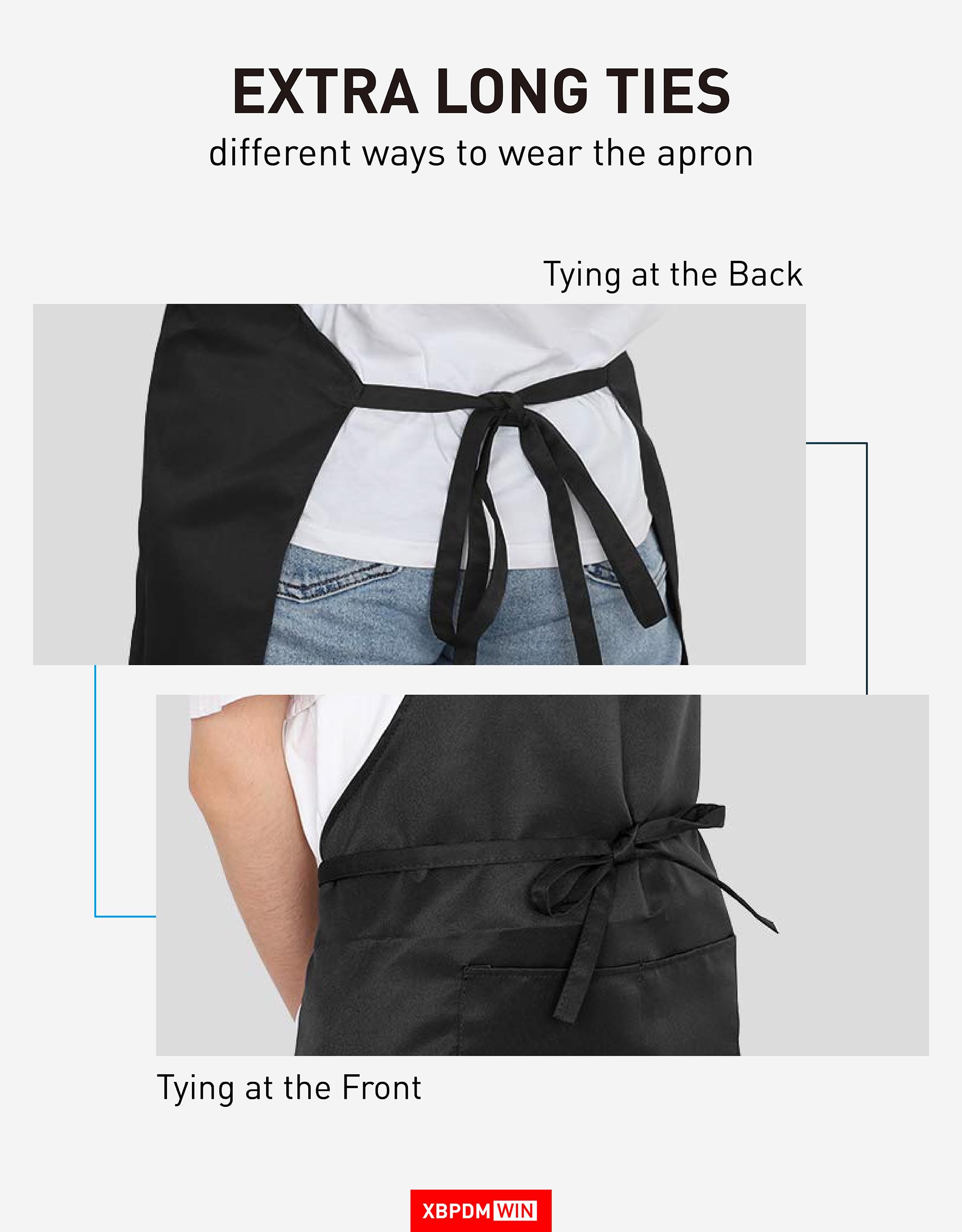 XBPDMWIN Funny Aprons for Women - Cute Kitchen Aprons with 2 Pockets for Cooking Baking - Birthday, Valentines Day, Mother's Day Apron Gifts for Mom Wife Girlfriend Aunt Grandma