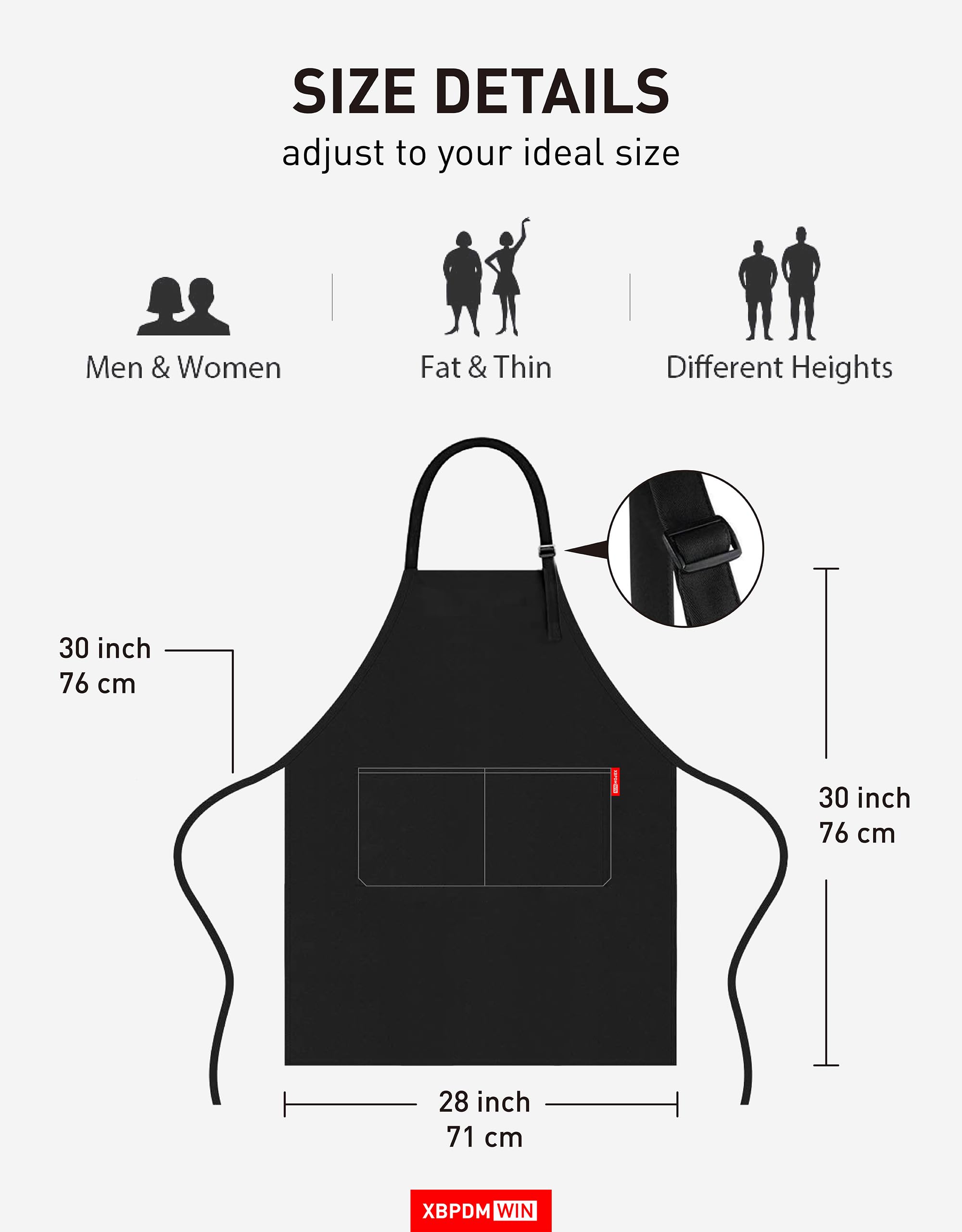 XBPDMWIN Funny Aprons for Women - Cute Kitchen Aprons with 2 Pockets for Cooking Baking - Birthday, Valentines Day, Mother's Day Apron Gifts for Mom Wife Girlfriend Aunt Grandma