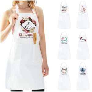 zexpa apparel gift for mom, customized mother's day white apron, personalized designs