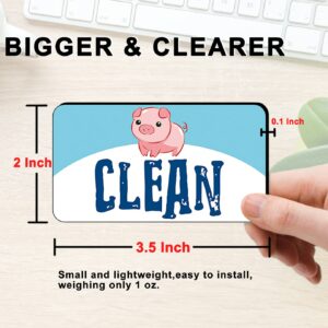 Monring Funny Dishwasher Magnet Clean Dirty Sign,Universal Strong Double Sided Clean Dirty Flip Indicator,Kitchen Magnet Sign for Dishwasher Refrigerator Washing Machine, 3.5x2x0.1inch (DM2)
