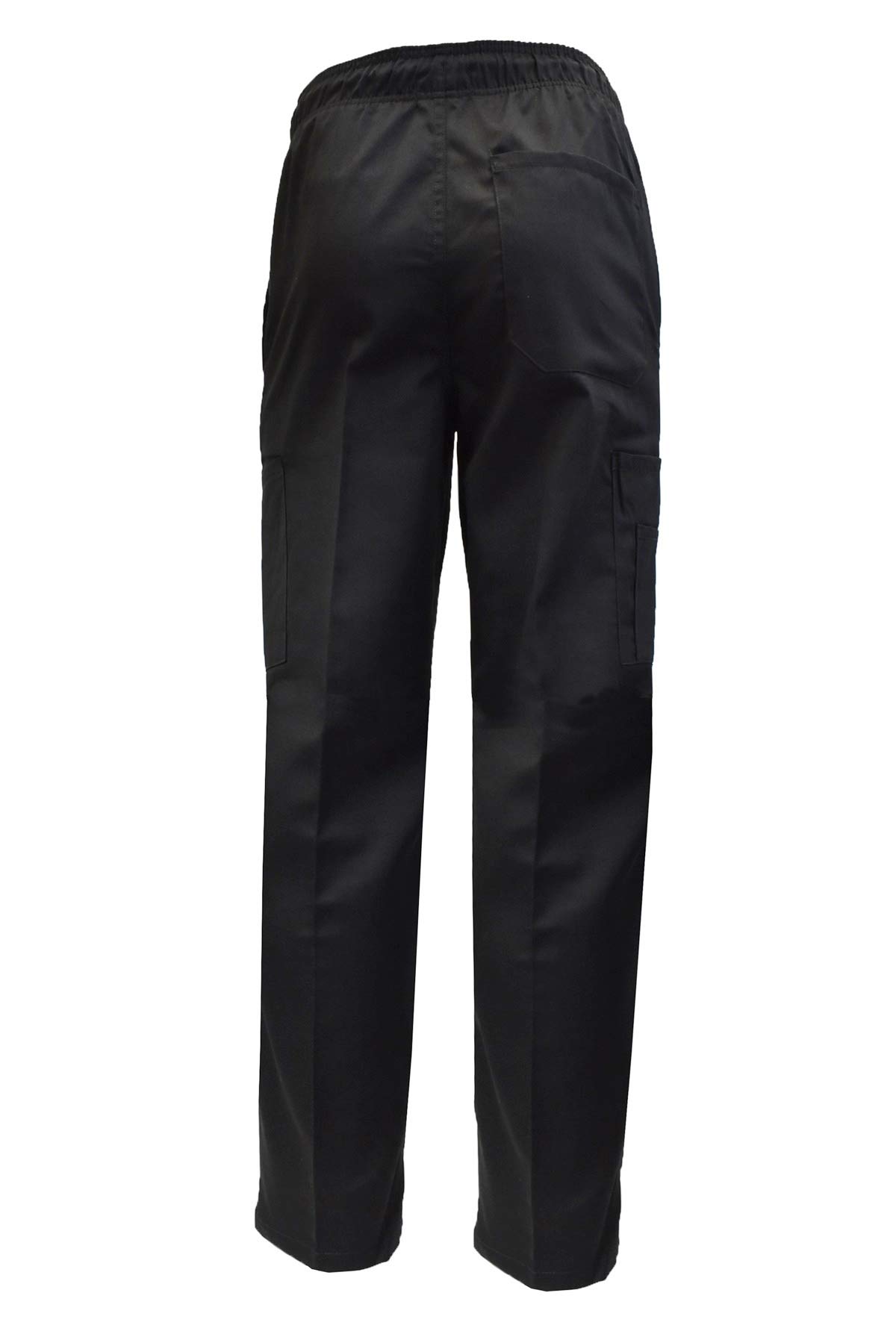 Natural Uniforms Classic 6 Pocket Black Chef Pants with Multi-Pack Quantities Available (3, Medium)