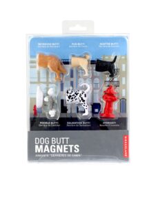 kikkerland dog butts animal magnets, set of 6 (mg17)