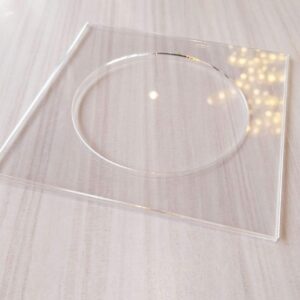 DIY Acrylic Napkin Holder, Square Clear Acrylic Cocktail Coaster,Set of 6 Home and Office Décor