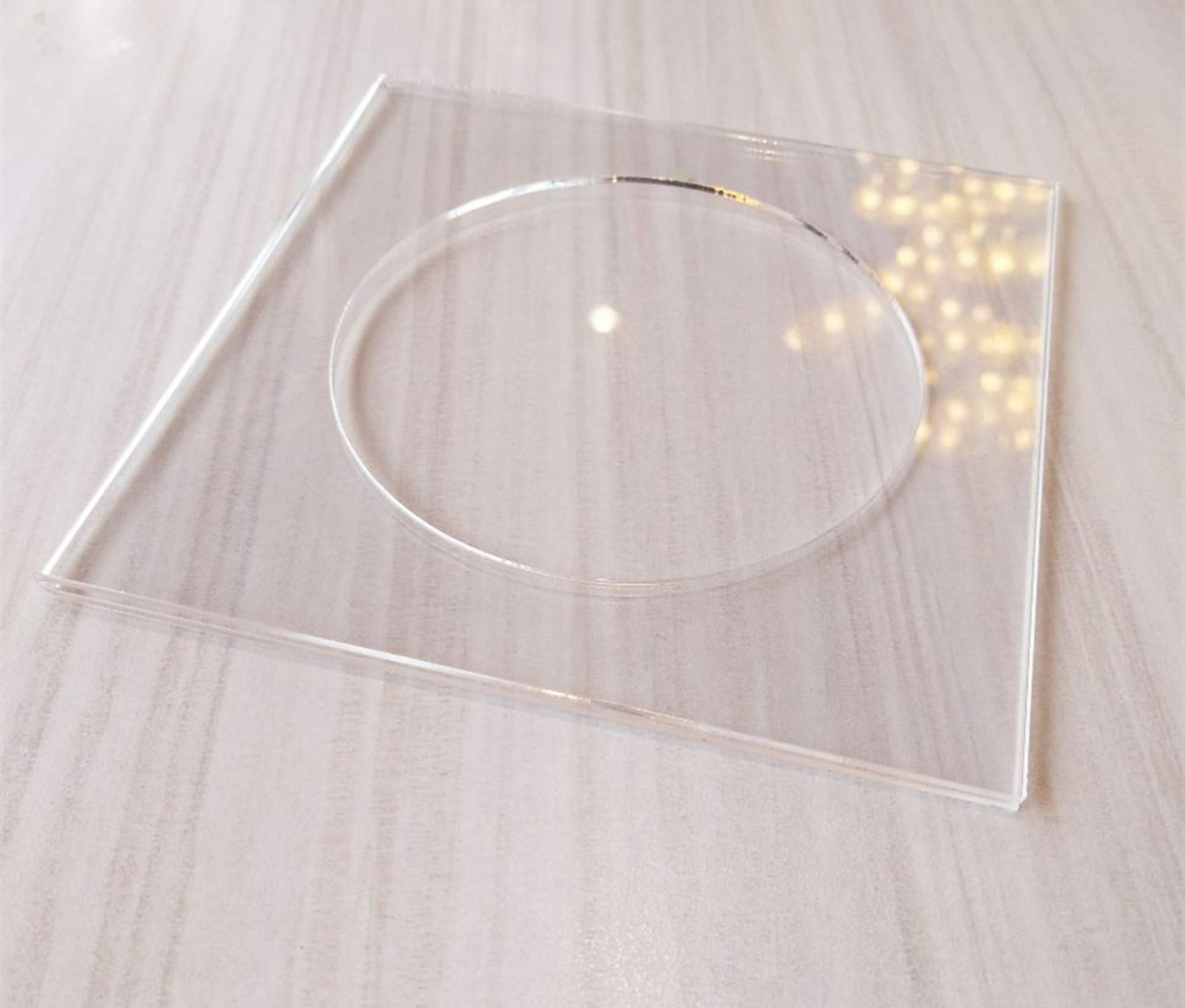 DIY Acrylic Napkin Holder, Square Clear Acrylic Cocktail Coaster,Set of 6 Home and Office Décor