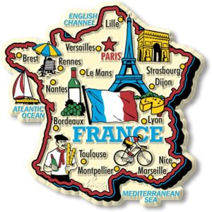 france jumbo country map magnet by classic magnets, collectible souvenirs made in the usa