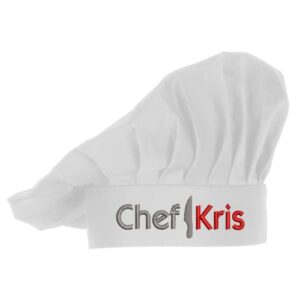 place4print personalized embroidered chef hat adjustable velcro on the back baker kitchen cooking chef cap