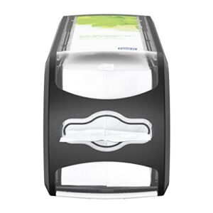 tork xpressnap fit® counter napkin dispenser black n14, signature range, one-at-a-time dispensing, 5.6" x 4.8" x 12.8", 7432000