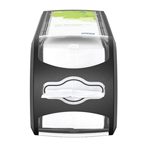 Tork Xpressnap Fit® Counter Napkin Dispenser Black N14, Signature Range, One-at-a-time Dispensing, 5.6" x 4.8" x 12.8", 7432000