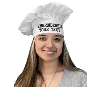 personalized chef hat - custom embroidery, poplin floppy design, unisex for men & women. perfect for chefs!