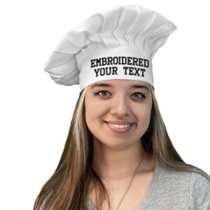 Personalized Chef Hat - Custom Embroidery, Poplin Floppy Design, Unisex for Men & Women. Perfect for Chefs!