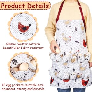 2 Pcs Chicken Egg Apron for Fresh Eggs Chicken Collecting Apron Hen Duck Goose Egg Holder Aprons Adjustable Gathering Apron with Pockets for Hen Duck Goose Egg Home Kitchen Women Presents