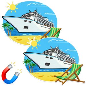 leifide 2 pcs cruise door decorations funny cruise door magnets magnetic cruise accessories vacation carnival cruise ship magnet door sign birthday magnets for ship party refrigerator car cabin