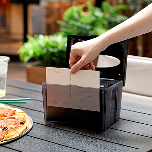 Restaurantware 7.5 x 6 x 6.3 Inch Napkin Holders, 1 Rectangle Napkin Dispenser - Tabletop, Easy Access, Gray Plastic Commercial Napkin Dispensers, Refillable, For Countertops