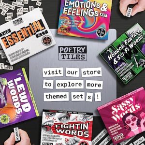 Poetry Tiles - 536 Really Dirty Words Refrigerator Magnets for Adults - Sexy Word Magnets & Funny Magnets for Adults - Make Refrigerator Poems and Stories with Funny Fridge Magnets Adult Themed Kit