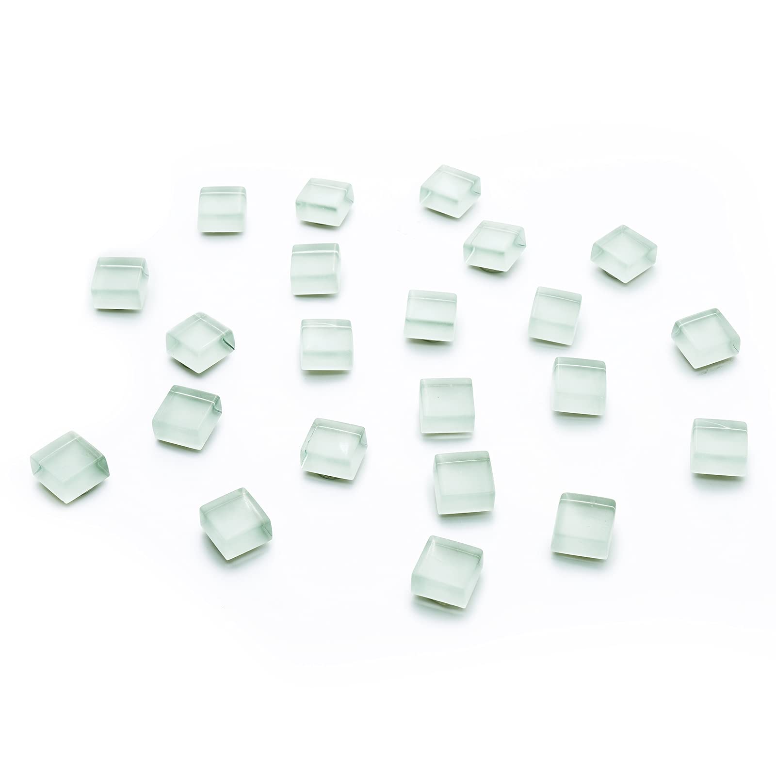 24 Pcs Glass Strong Refrigerator Magnets, White Fridge Magnets Whiteboard Magnets Glass Fridge Magnets for Office Cabinets Square Fridge Stickers Home Kitchen Decor (White)