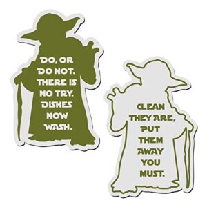 hopeful house & home clean dirty magnet for dishwasher – yoda, a strong heavy duty magnetic dishwasher sign to identify if your dishes are clean or dirty. double sided magnetic sign clean or dirty